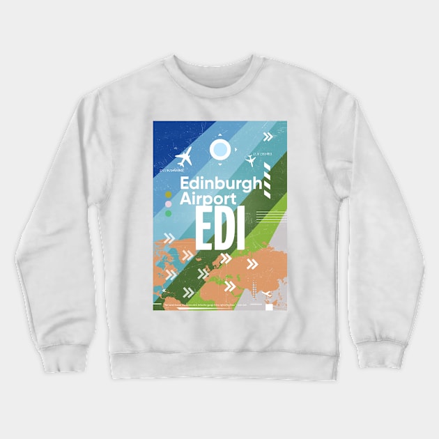 EDI Edinburgh airport code Crewneck Sweatshirt by Woohoo